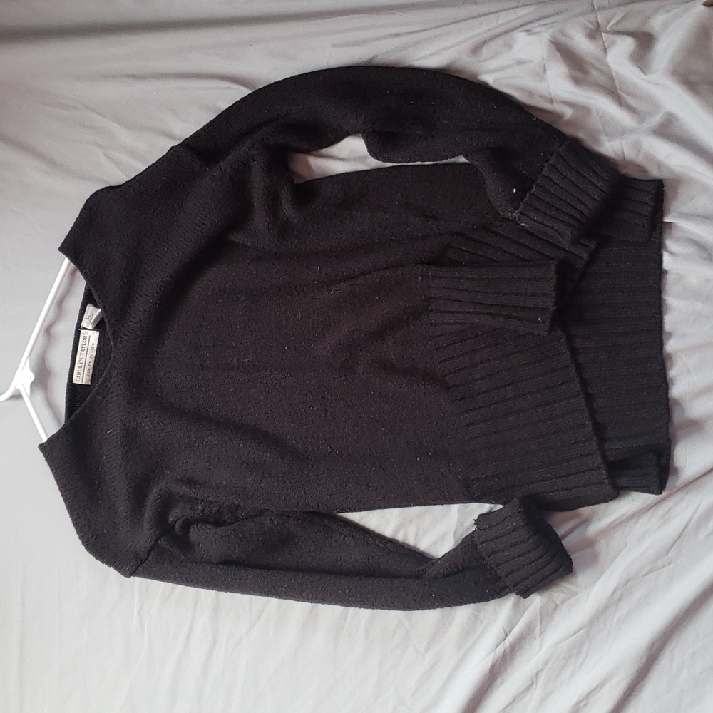 Carolyn Taylor Black knit sweater Size Small